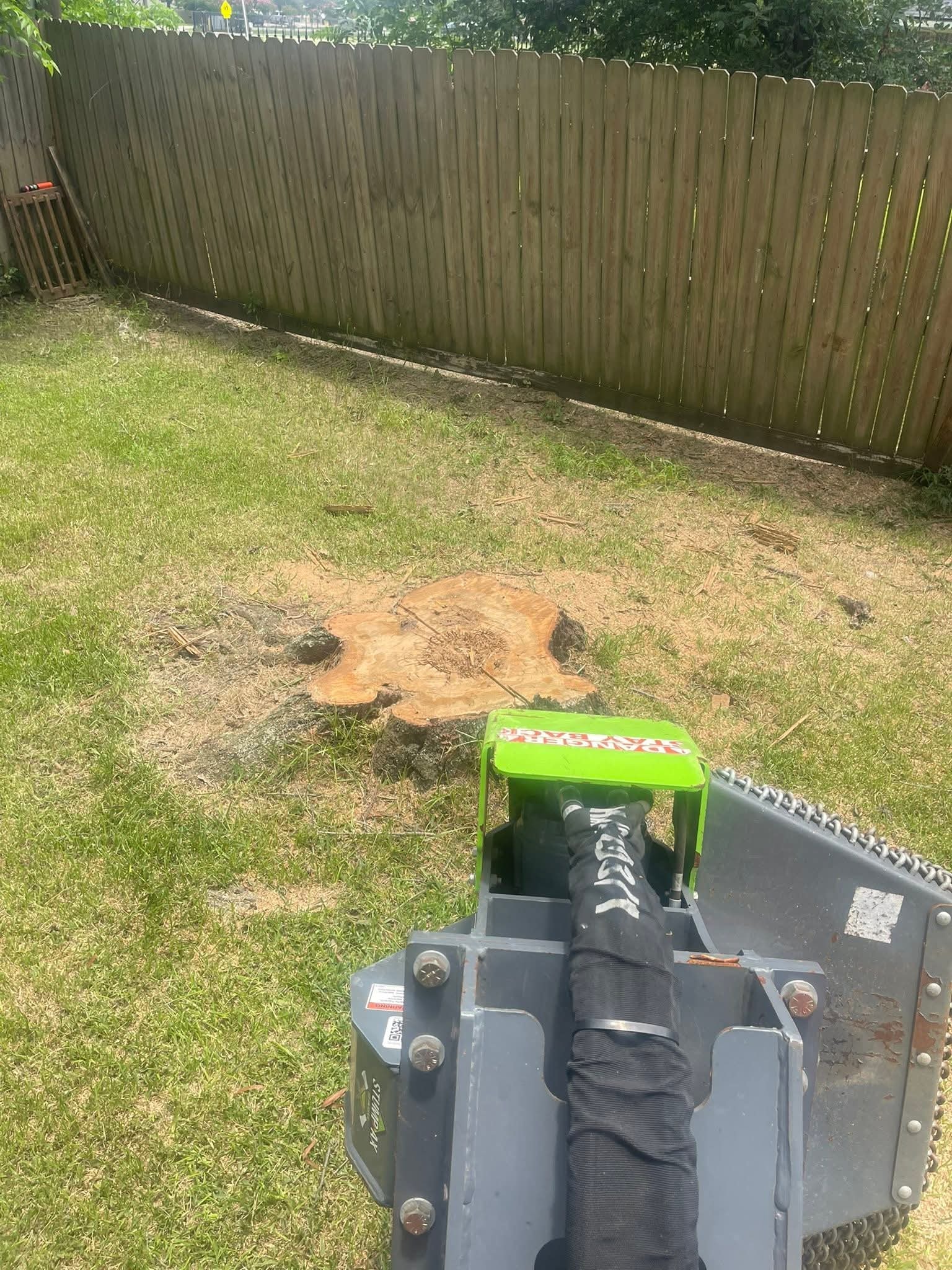 Stump grinding with skid steer loader — Thorne Works Solutions